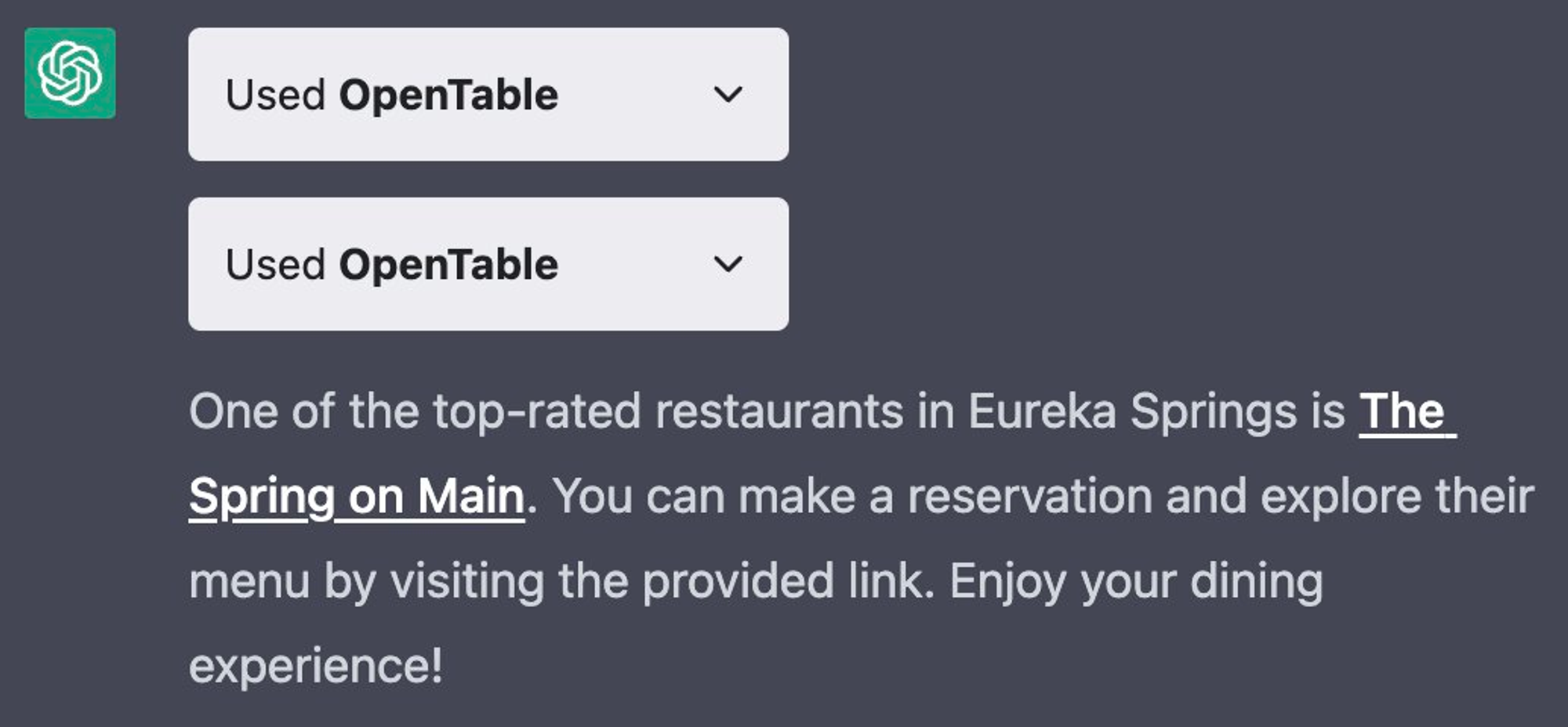 OpenTable Plugin For ChatGPT - Revolution Of Restaurant Booking