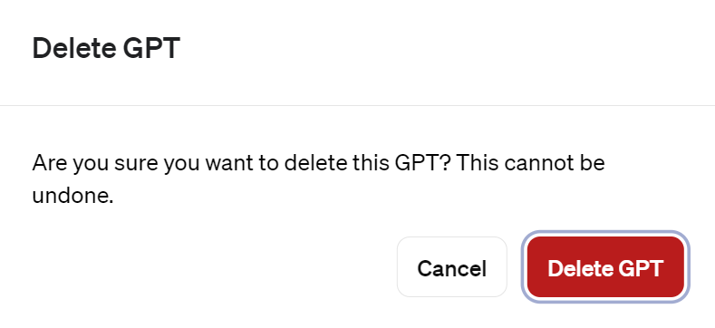 Delete GPT