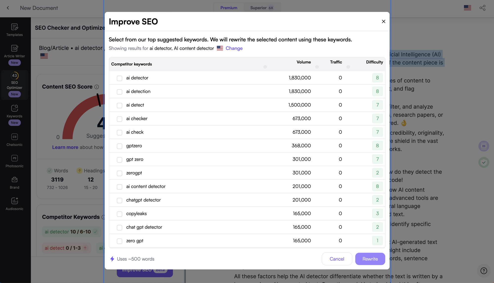 Writesonic SEO Checker and Optimizer Tool - Free SEO Tools